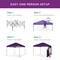 Best Choice Products 10x10ft Easy Setup Pop Up Canopy, Portable Tent w/ Side Wall, 1-Button Push, Case